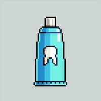 Pixel art illustration Toothpaste. Pixelated Tooth paste. Toothpaste pixelated for the pixel art game and icon for website and video game. old school retro. vector