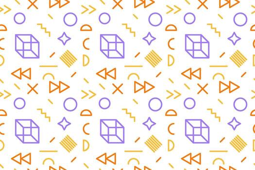 Abstract elements geometric seamless pattern vector