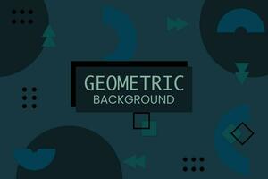 geometric memphis background with cool color vector