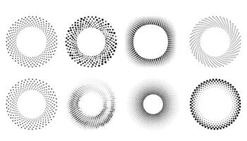 trama de semitonos circulo marco vector