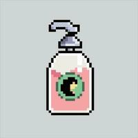 Pixel art illustration Shampoo. Pixelated Shampoo. Shampoo Bottle pixelated for the pixel art game and icon for website and video game. old school retro. vector