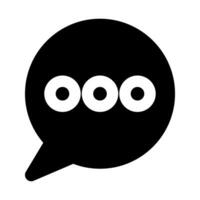 Speech Bubble Icon solid design Vector. Flat Black Illustration. Can be used for mobile apps, websites and UI vector