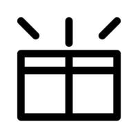 Gift box vector icon. outline style vector illustration. Can be used for UI, website and mobile app
