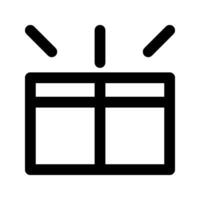 Gift box vector icon. outline style vector illustration. Can be used for UI, website and mobile app