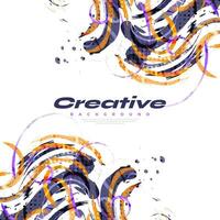 Abstract Watercolor Brush Background with Halftone. Brush Stroke Illustration for Banner or Poster. Scratch and Texture Elements For Design vector