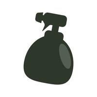 Flat silhouette of spray bottle on a white background. vector