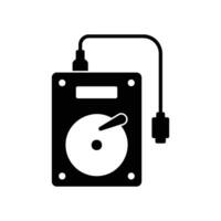 External hard drive icon for portable storage vector