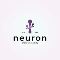 sencillo neurona axon logo diseño vector ilustración diseño