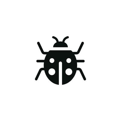 Lady bug icon isolated on white background
