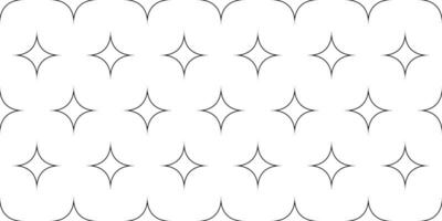 black white outline sparkle seamless pattern vector