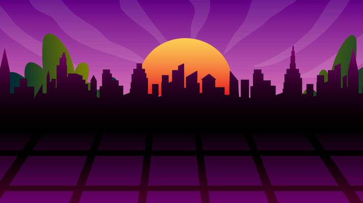 Purple City Vector Art, Icons, and Graphics for Free Download
