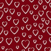 San Valentín día sin costura modelo. acuarela textura corazón forma. rojo romántico textil impresión modelo. amor antecedentes. vector