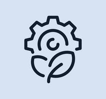 Gear wheel related icon outline and linear vector. vector