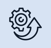 Gear wheel related icon outline and linear vector. vector