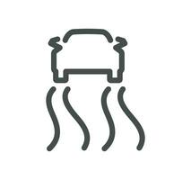 Car safety related icon outline and linear vector. vector