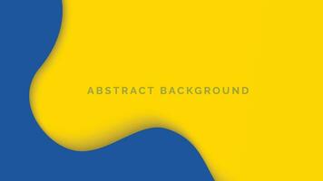 Yellow and blue color abstract background with wave line vector