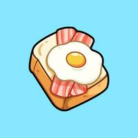sandwich egg and bacon. Suitable for decoration, sticker, icon and other. vector