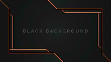 Black abstract background with brown dark geometric design vector