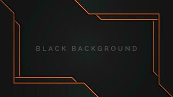 Black abstract background with brown dark geometric design vector