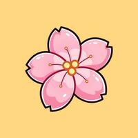 Printsakura flower. Suitable for decoration, sticker, icon and other. vector