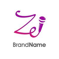 Stylish Initial Z Microphone Logo vector