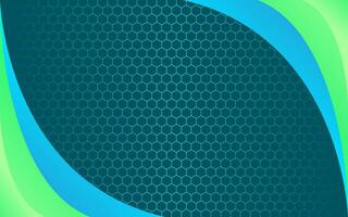 Abstract sports green and blue light background, with arch shapes on both sides vector