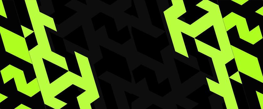 abstract green geometric shape background banner with empty space in the middle vector