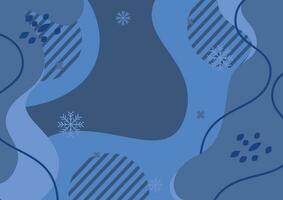 winter abstract wave background with snowflake decoration for banner design poster etc vector