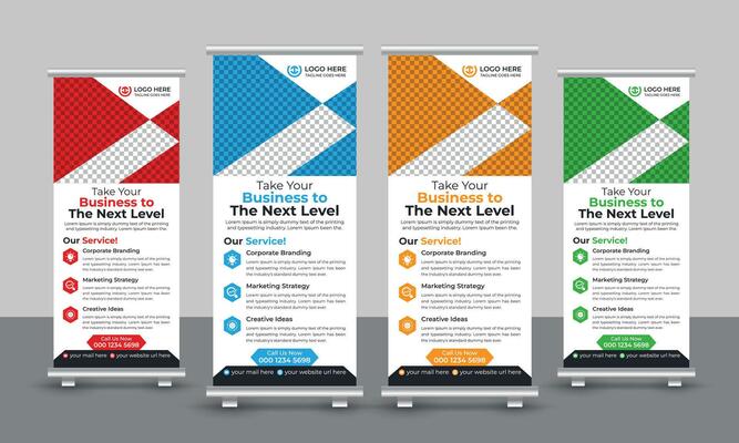 Page 3 Retractable Banner Template Vector Art Icons and Graphics