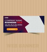 Corporate And Digital Business Marketing  Web Banner Design vector