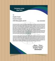 Professional Business Letterhead Template Design vector