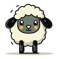 Sheep   Cute Cartoon Animal Character Vector Illustration
