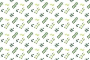moringa crop herb as seamless pattern background vector