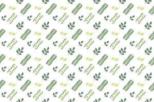 moringa crop herb as seamless pattern background vector