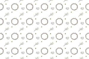 Bouquet of dry branches with squirrel as seamless pattern background vector