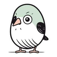 Cute cartoon bird. Vector illustration in doodle style.