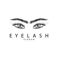 Eyelash Logo, Simple Design for Women's Care Beauty Business Brand Illustration Template vector