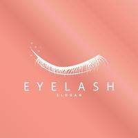 Eyelash Logo, Simple Design for Women's Care Beauty Business Brand Illustration Template vector