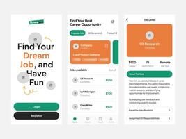 Clean UI UX design template vector. Suitable for mobile application finance, job search, company, ewallet, and business. vector