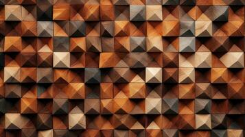 Wood marquetry wall parquet, abstract pattern background, Generative AI photo