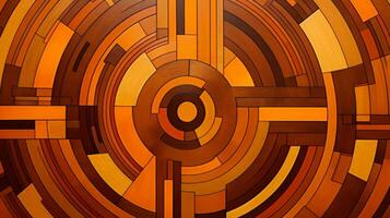 Wood marquetry wall parquet, abstract pattern background, Generative AI photo