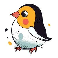 Cute penguin vector illustration. Cute cartoon penguin.