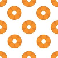 Seamless pattern with cartoon orange flowers, for fabric prints, textiles, gift wrapping paper. colorful vector for children, flat style