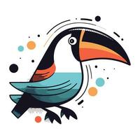 Toucan vector illustration. Hand drawn doodle toucan icon.