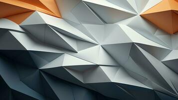 geometric paper folding, digital art illustration, Generative AI photo