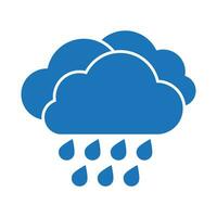 lluvia icono en de moda plano estilo aislado en gris antecedentes. nube lluvia símbolo para tu web sitio diseño, logo, aplicación, ui moderno pronóstico tormenta signo. vector