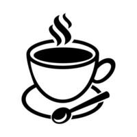 Cup of hot drink, mug of coffee, tea etc. Coffee cup with steam vector icon.