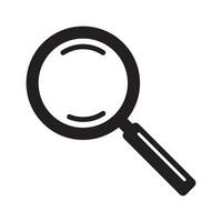 Magnifying glass icon, vector magnifier or loupe sign. Search icon.