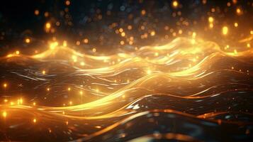 ethereal digital light show, digital art illustration, Generative AI photo
