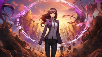 realm of dynamic success manager, digital art illustration, Generative AI photo